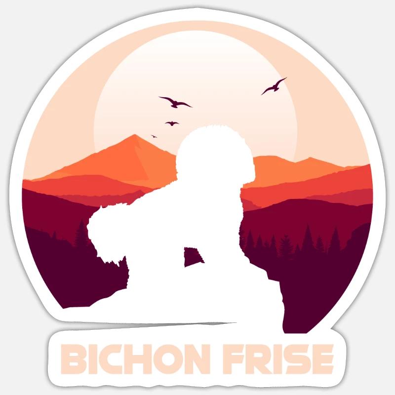 Bichon Frise - Sticker size S (10 x 10 cm) - white matte