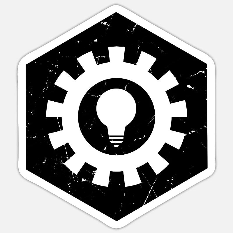 Mechanical Engineer - Engineering Gear Engineer - Sticker size S (10 x 10 cm) - white matte