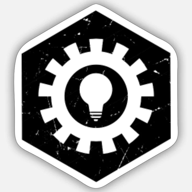 Engineer Engineering Gear Engineer Mechanical Engi Sticker size S (10 x 10 cm)