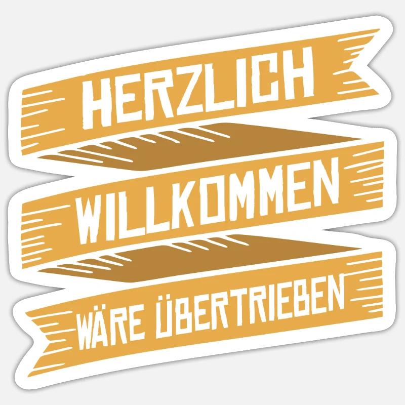 Übertrieben - Spruch Statement Fun Sarkasmus Sticker Größe S (10 x 10 cm)
