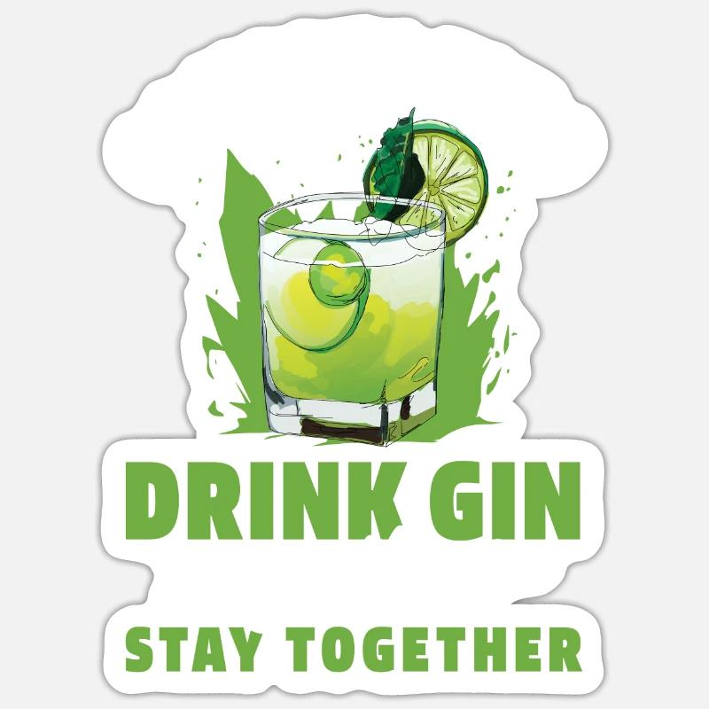 Gin Pair Sticker size S (10 x 10 cm)