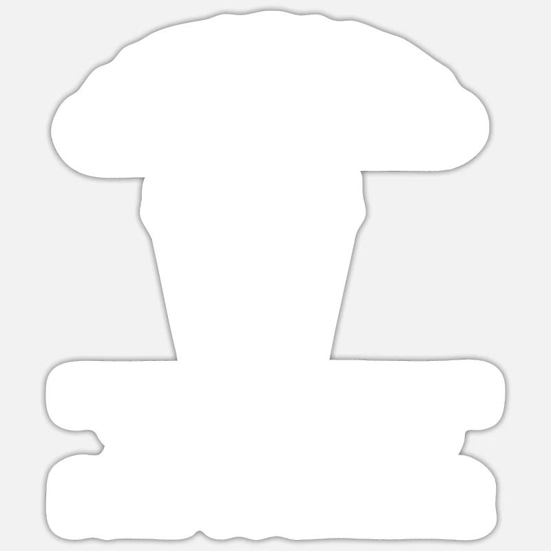 Popcorn Paar - Sticker Größe S (10 x 10 cm) - Mattweiß