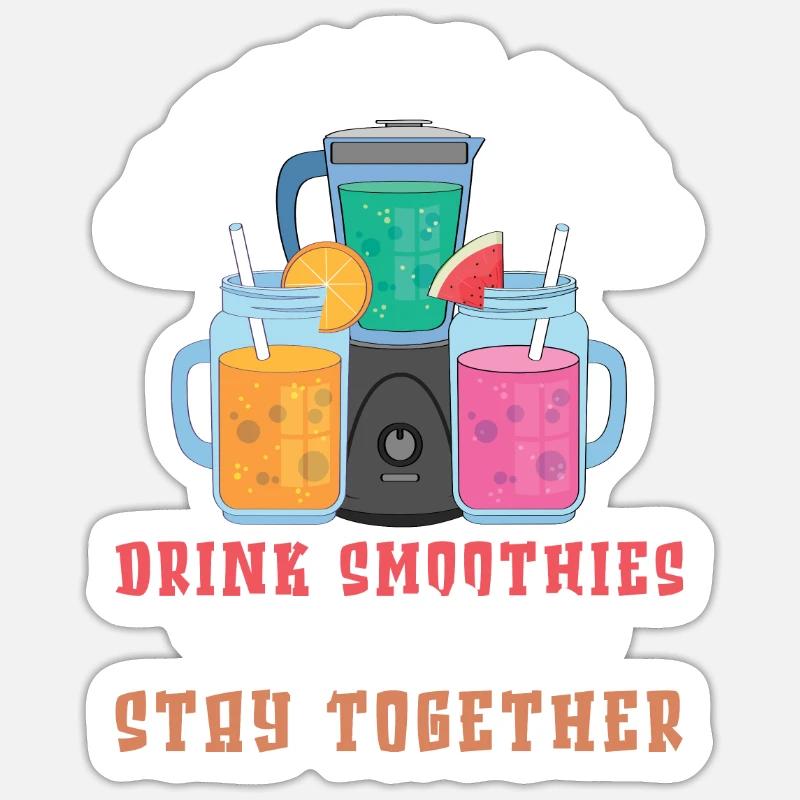 Smoothie Pair - Sticker size S (10 x 10 cm) - white matte