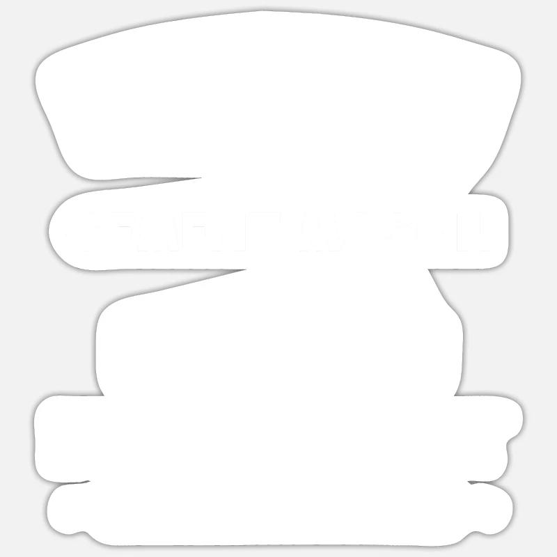 Retired cement mason - Sticker size S (10 x 10 cm) - white matte