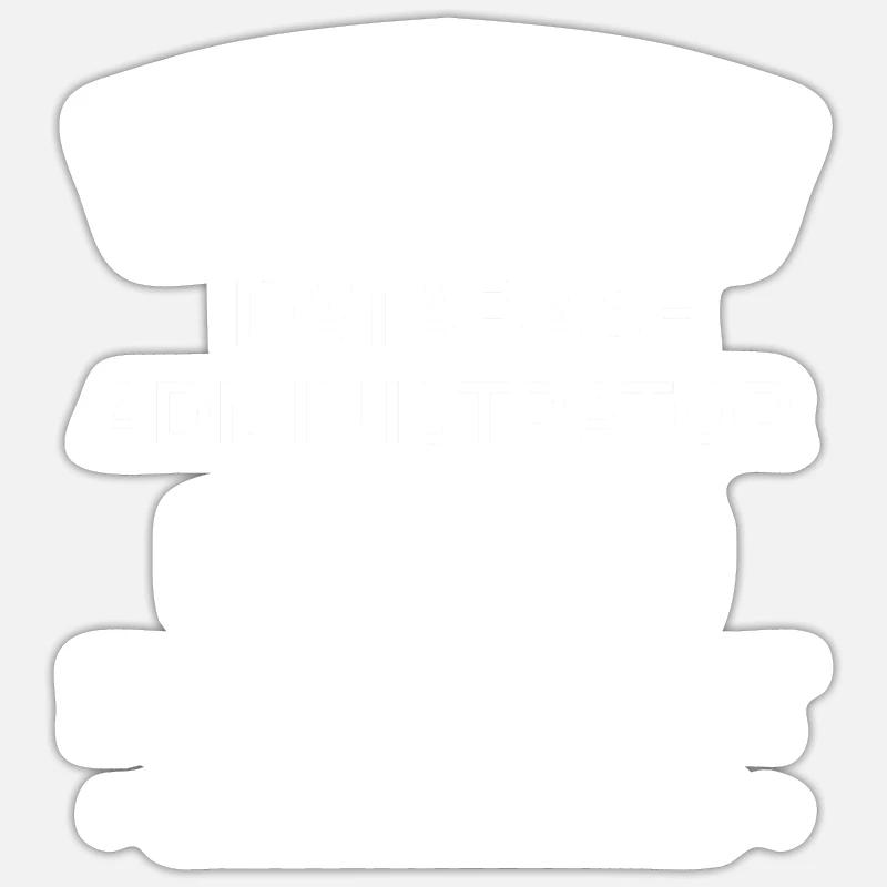 Retired database administrator - Sticker size S (10 x 10 cm) - white matte