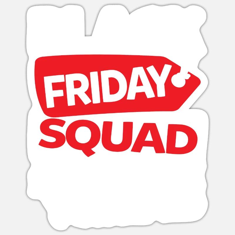 Black Friday Squad Challenge Accepted Sticker Größe S (10 x 10 cm)