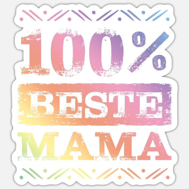 Beste Mama - Sticker Größe S (10 x 10 cm) - Mattweiß