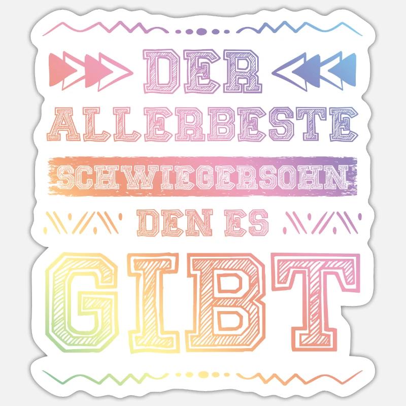 Bester Schwigersohn - Sticker Größe S (10 x 10 cm) - Mattweiß
