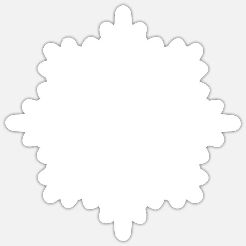 Fleurs Mandala - Sticker taille S (10 x 10 cm) - blanc mat