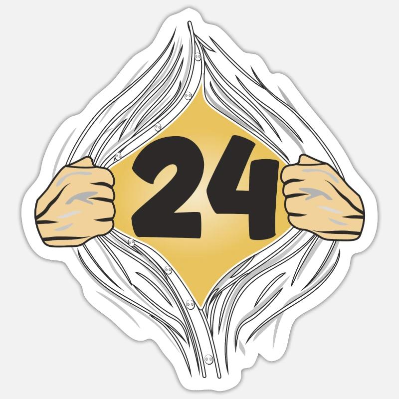 24 HEMD AUFZIEHEN - Sticker Größe S (10 x 10 cm) - Mattweiß