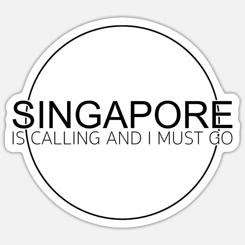 Singapur Spruch Sticker Größe S (10 x 10 cm)