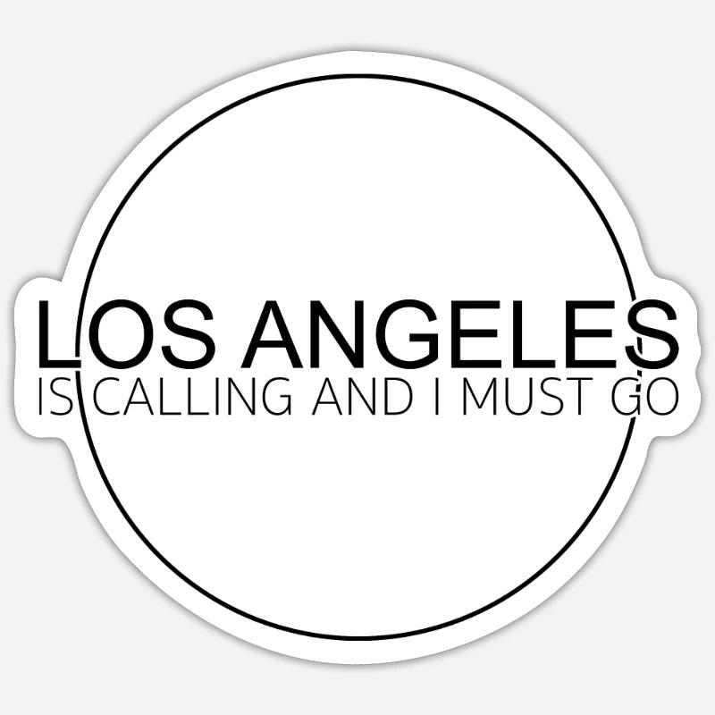 Citation de Los Angeles - Sticker taille S (10 x 10 cm) - blanc mat