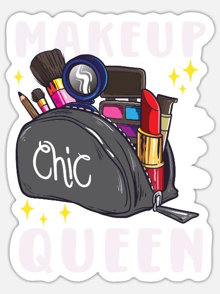 Beautician Esthetician Make Up Beauty-care Salon - Sticker Größe S (10 x 10 cm) - Mattweiß