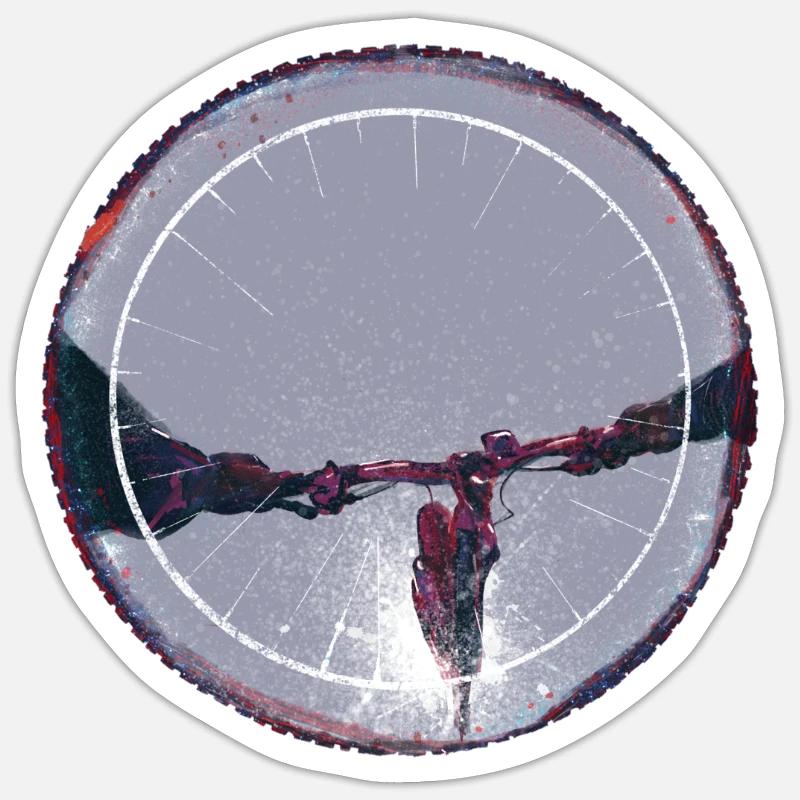 Downwheel - Sticker size S (10 x 10 cm) - white matte