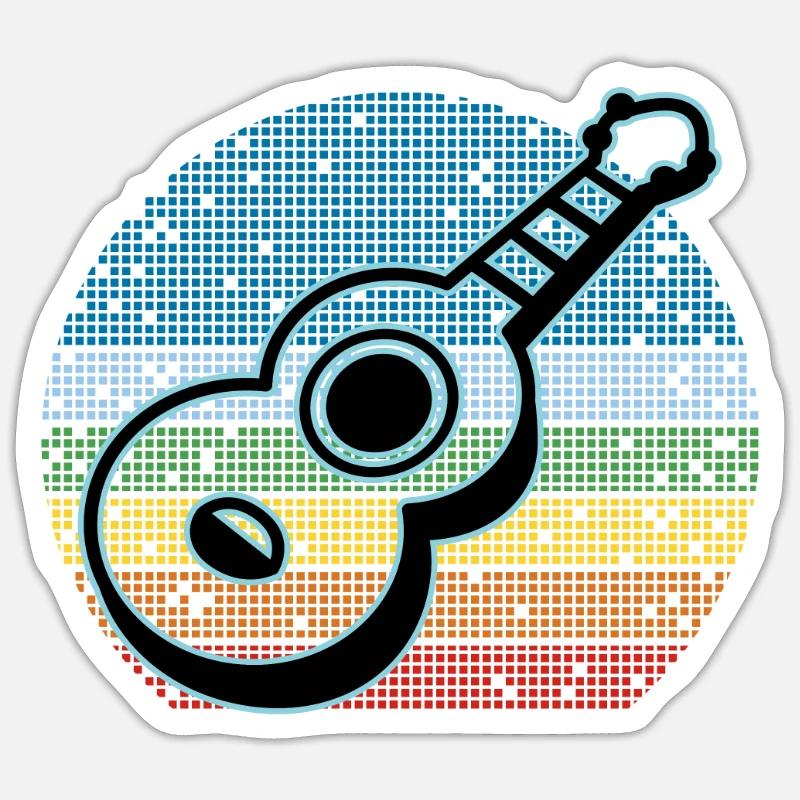 Ukuleles Vitage Sticker size S (10 x 10 cm)
