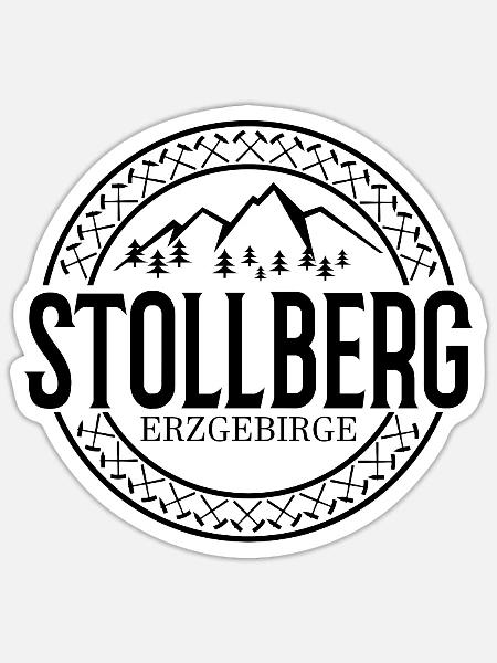 Stollberg Erzgebirge - Sticker Größe S (10 x 10 cm) - Mattweiß