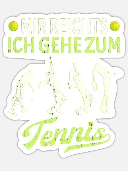 Tennisspieler Tennis - Sticker Größe S (10 x 10 cm) - Mattweiß