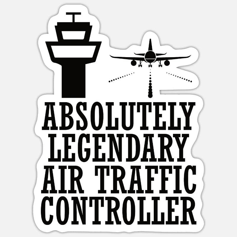 Air traffic controller Tower controller Flight attendants Sticker size S (10 x 10 cm)