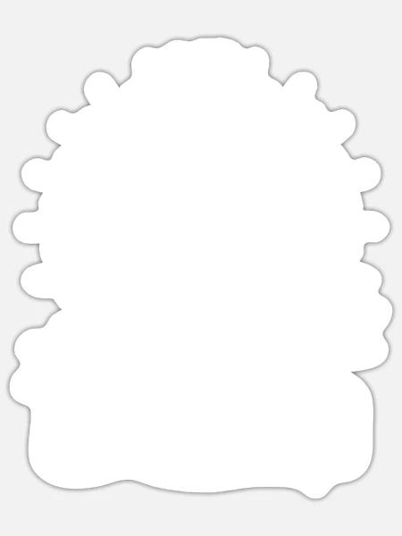 Kaktus Garten Kaktus - Sticker Größe S (10 x 10 cm) - Mattweiß