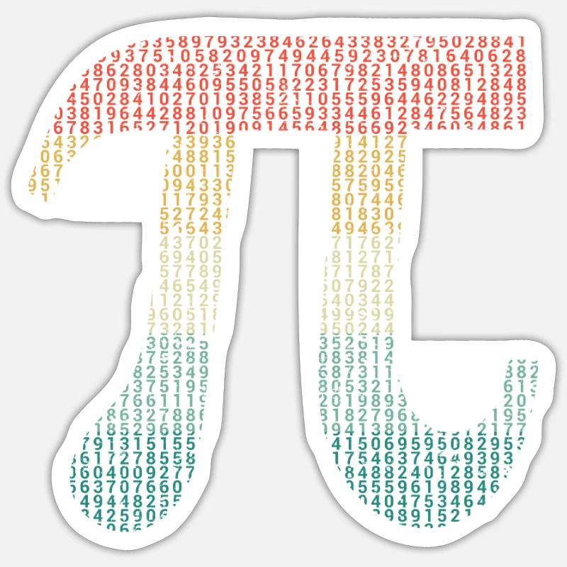 Ziffern von Pi im Quellcode Zahlen Pi Day 3.14159 - Sticker Größe S (10 x 10 cm) - Mattweiß