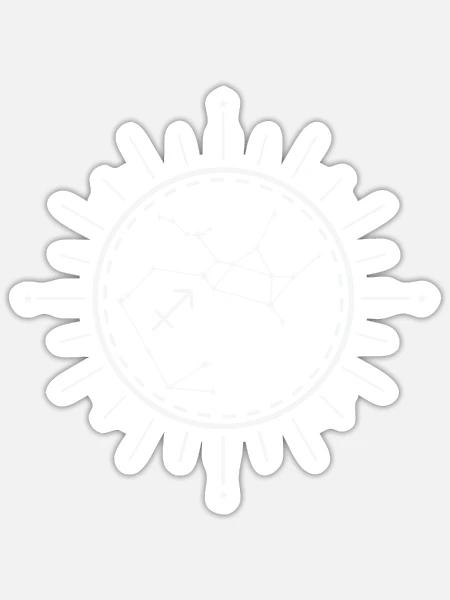 Sternzeichen Schütze Sternkonstellation - Sticker Größe S (10 x 10 cm) - Mattweiß