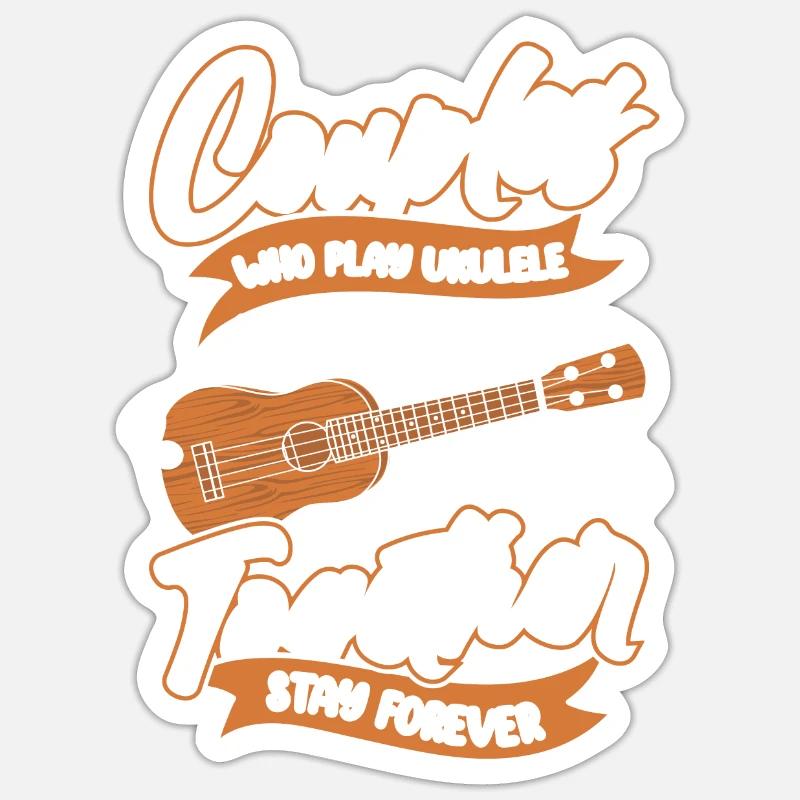 Paire de ukulélés Sticker taille S (10 x 10 cm)