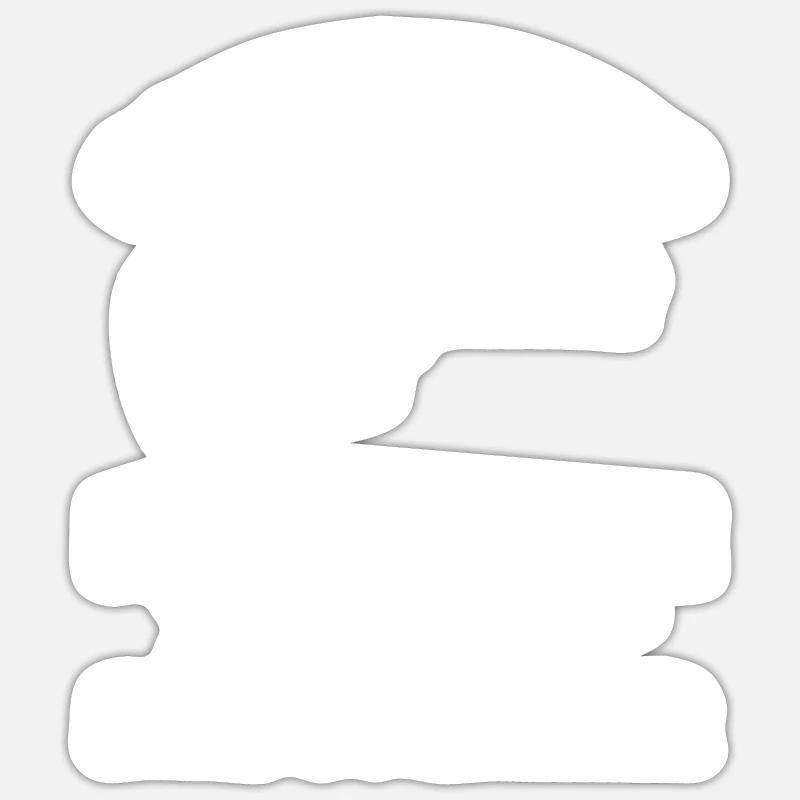 Ukulele Paar - Sticker Größe S (10 x 10 cm) - Mattweiß