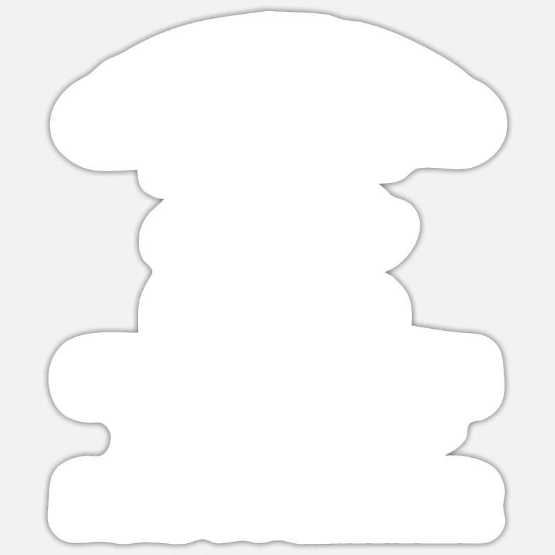 Paire de coquilles - Sticker taille S (10 x 10 cm) - blanc mat