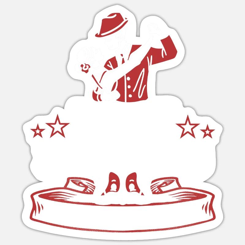 Chien professeur de danse Sticker taille S (10 x 10 cm)