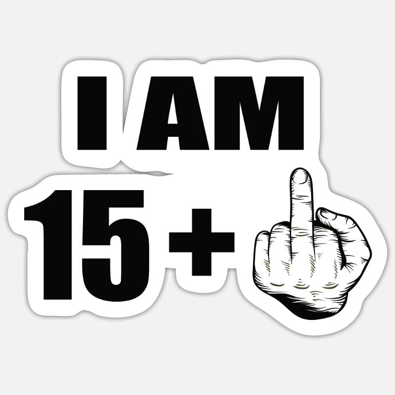 16th birthday - Sticker size S (10 x 10 cm) - white matte