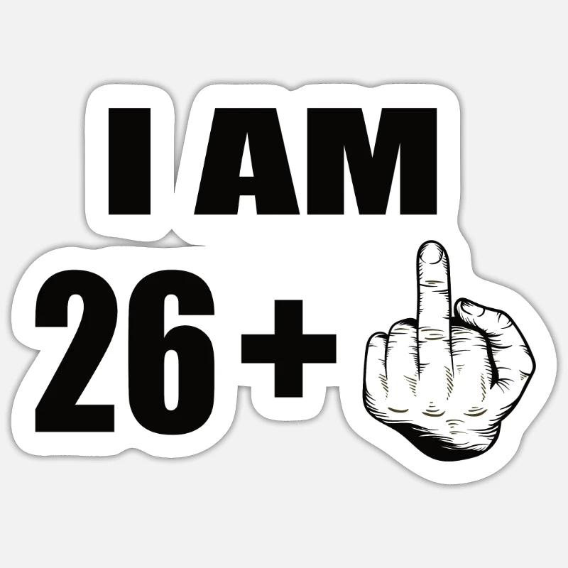27e anniversaire - Sticker taille S (10 x 10 cm) - blanc mat