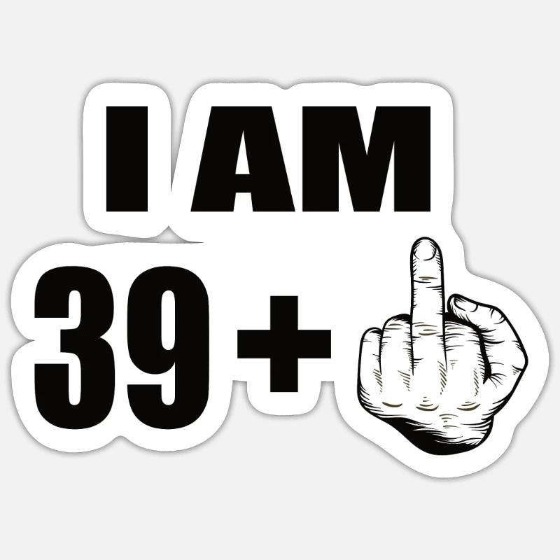 40th birthday Sticker size S (10 x 10 cm)