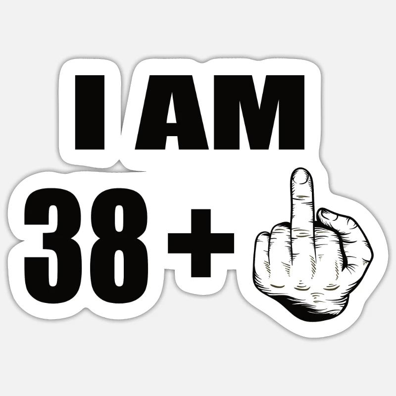 39 Geburtstag - Sticker Größe S (10 x 10 cm) - Mattweiß