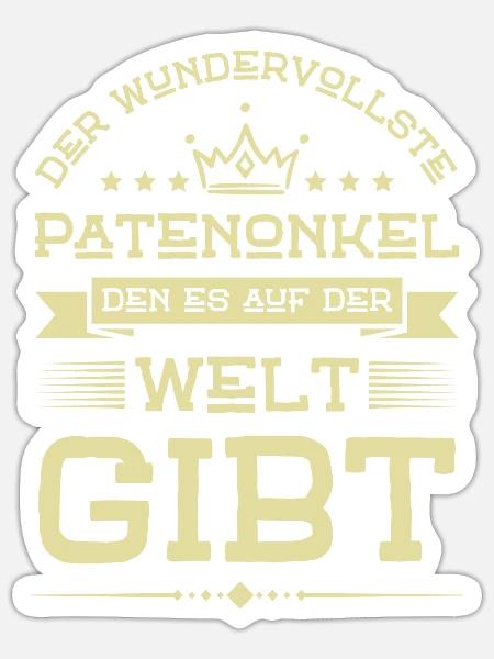Bester Patenonkel der Welt - Sticker Größe S (10 x 10 cm) - Mattweiß