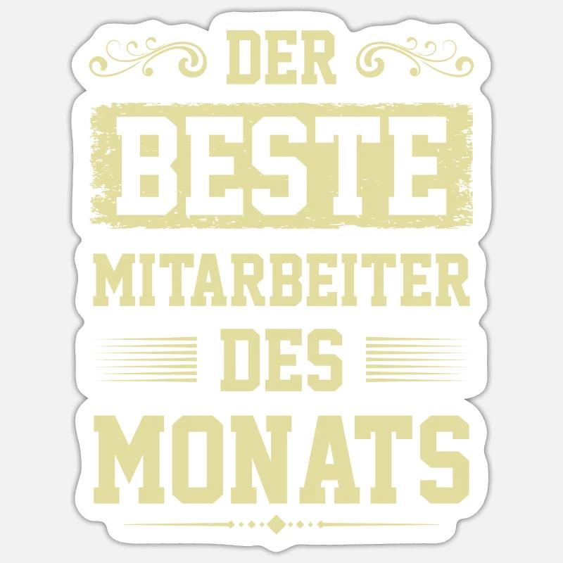 Mitarbeiter des Monats Sticker Größe S (10 x 10 cm)