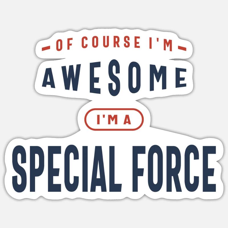 Profession de force spéciale Sticker taille S (10 x 10 cm)