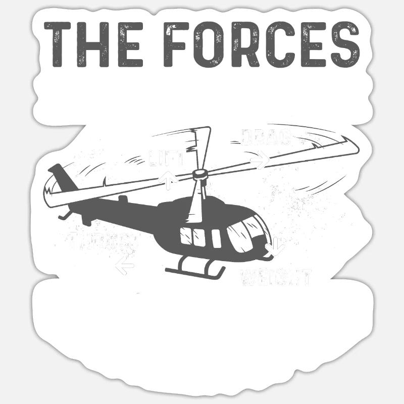 Helicopter Pilot Gift Sticker size S (10 x 10 cm)