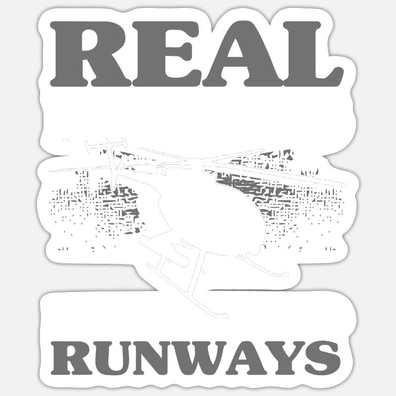 Hubschrauber Pilot Geschenk - Sticker Größe S (10 x 10 cm) - Mattweiß