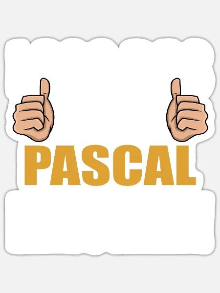 Lass das mal den Pascal machen - Sticker Größe S (10 x 10 cm) - Mattweiß