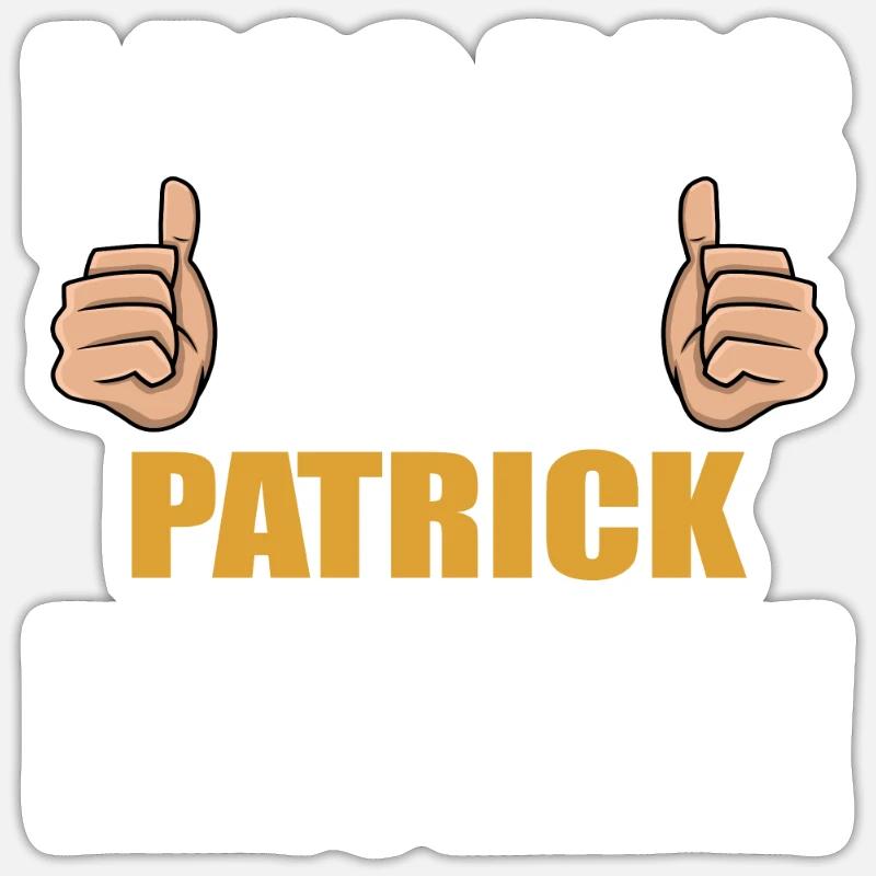 Lass das mal den Patrick machen - Sticker Größe S (10 x 10 cm) - Mattweiß