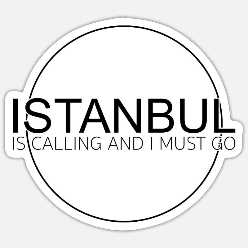 Istanbul - Sticker taille S (10 x 10 cm) - blanc mat
