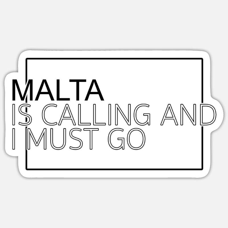 Malta Spruch - Sticker Größe S (10 x 10 cm) - Mattweiß