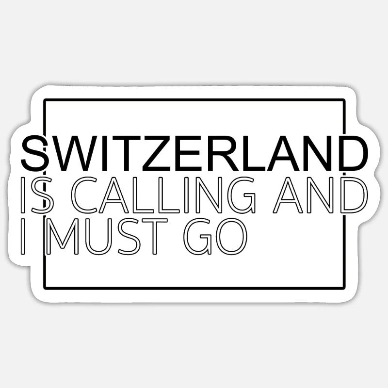Suisse Dicton - Sticker taille S (10 x 10 cm) - blanc mat