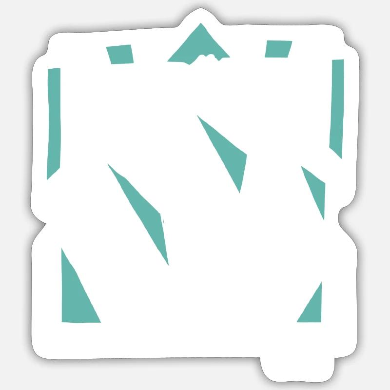 Mountains - Sticker Größe S (10 x 10 cm) - Mattweiß