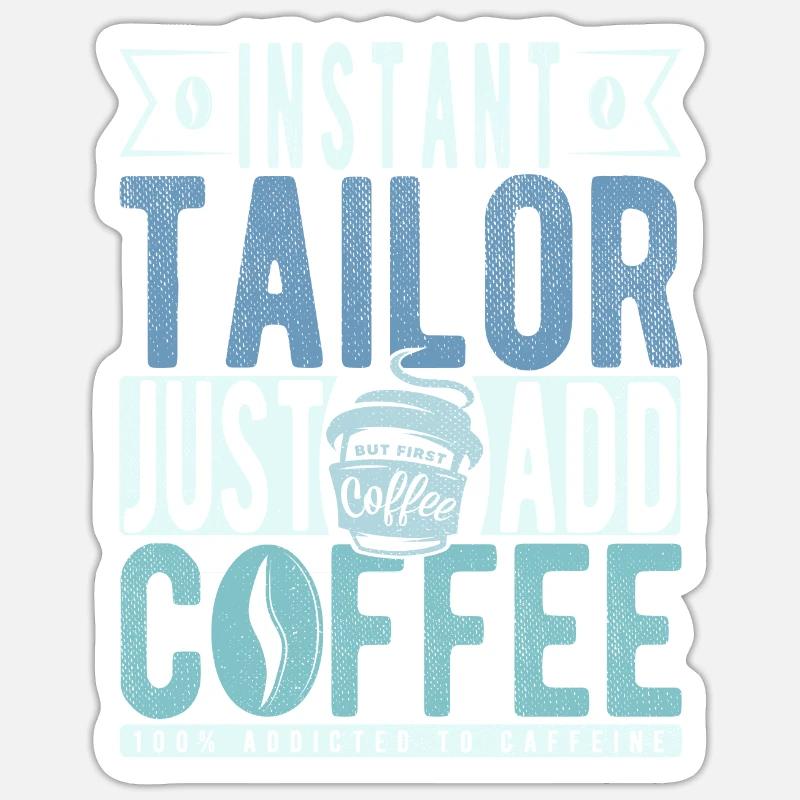 Schneider Kaffee Spruch - Sticker Größe S (10 x 10 cm) - Mattweiß