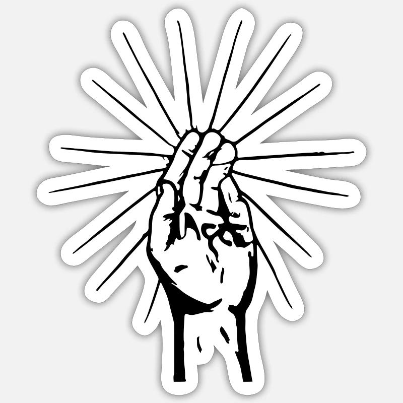 Hoffnung Glauben Hand Geschenkidee - Sticker Größe S (10 x 10 cm) - Mattweiß