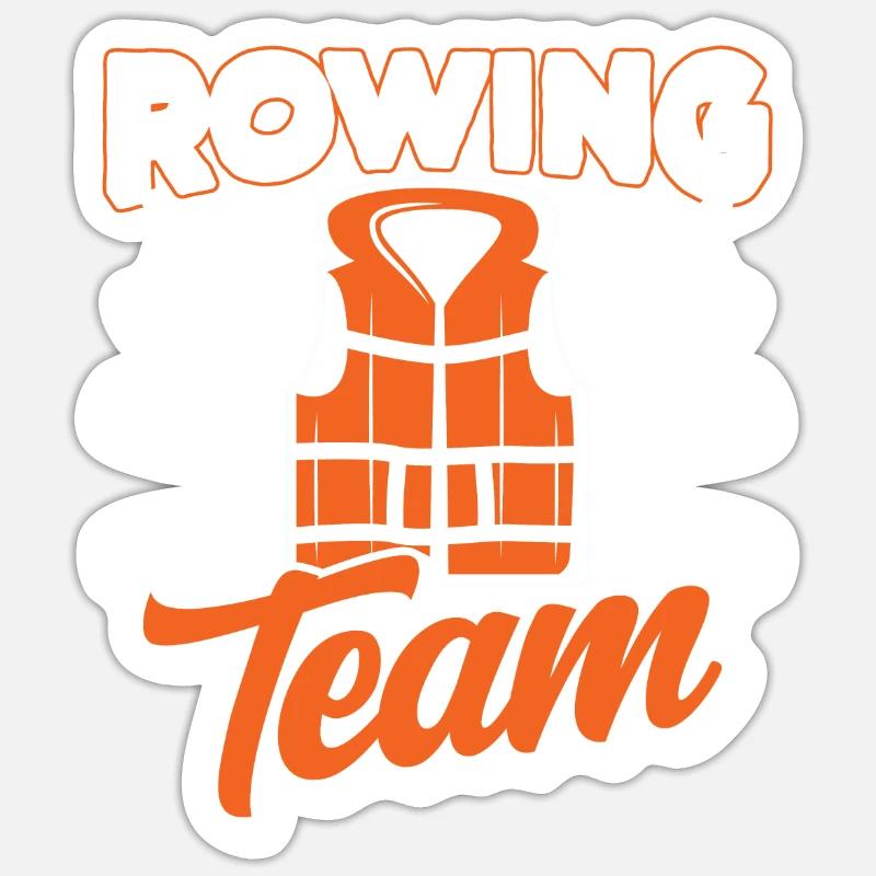 Aviron d’équipe Aviron Aviron - Sticker taille S (10 x 10 cm) - blanc mat