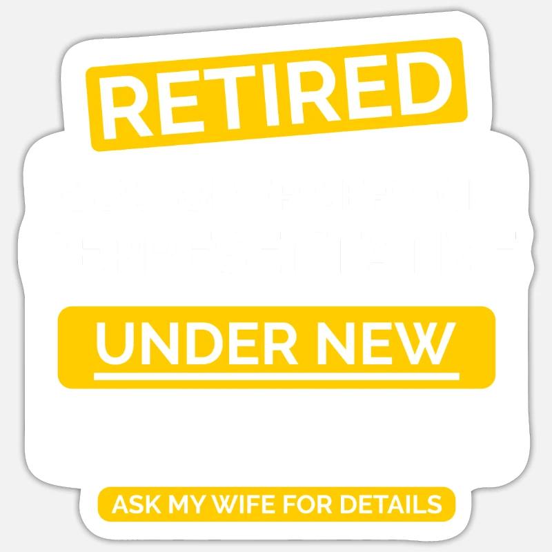 Récupération de retraite représentative - Sticker taille S (10 x 10 cm) - blanc mat