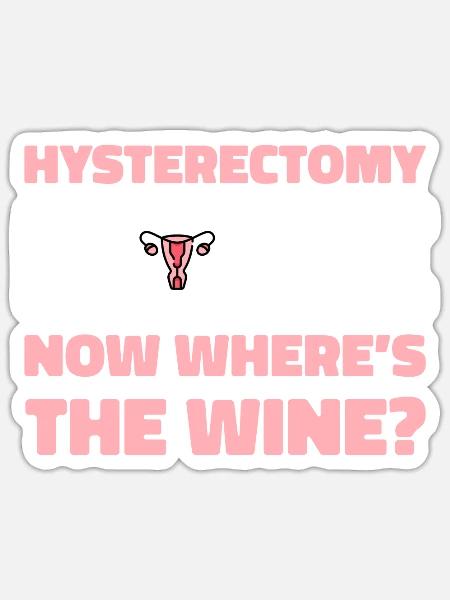 Hysterektomie Komisch - Sticker Größe S (10 x 10 cm) - Mattweiß