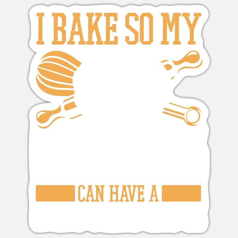 Baking Baker Bakery Dog - Sticker taille S (10 x 10 cm) - blanc mat